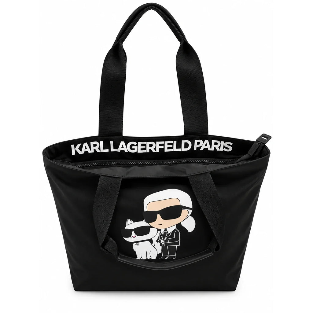 Karl Lagerfeld Paris black tote bag front