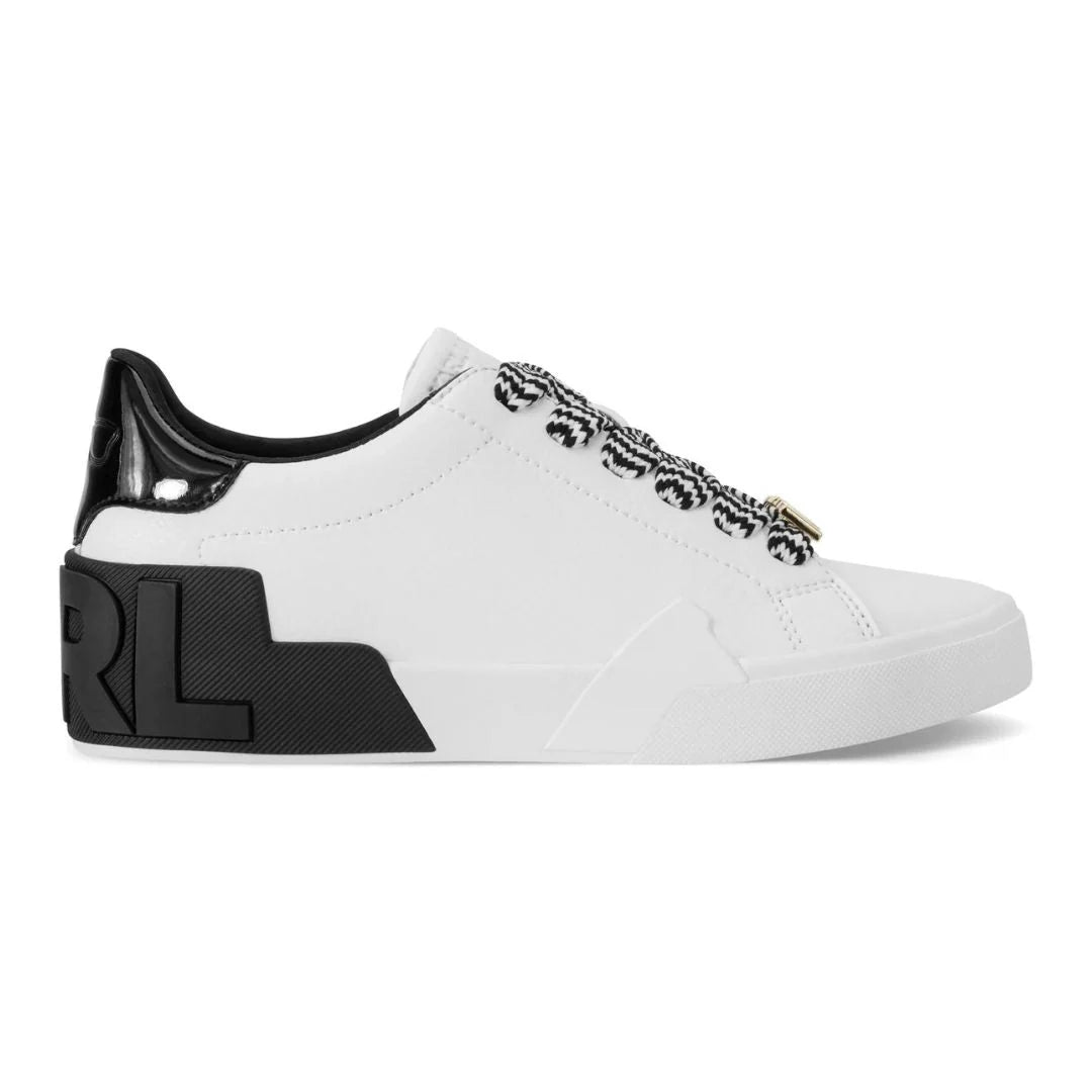 KARL LAGERFELD PARIS Melora Lace Up Sneakers Women - WHTBLK