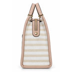 Karl Lagerfeld Paris striped tote bag side view