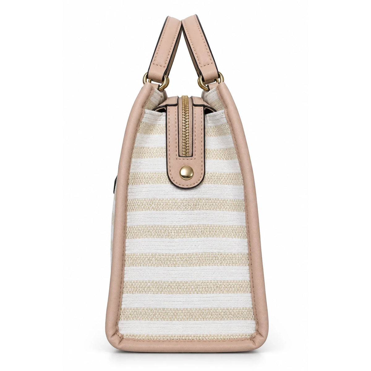 Karl Lagerfeld Paris striped tote bag side view