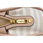 Karl Lagerfeld Paris striped tote bag front logo