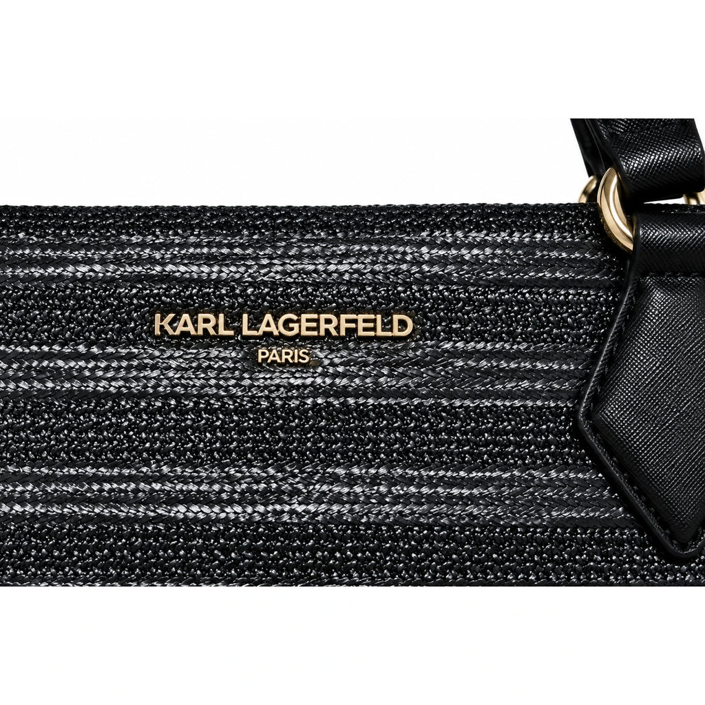 Karl Lagerfeld Paris black tote bag logo detail