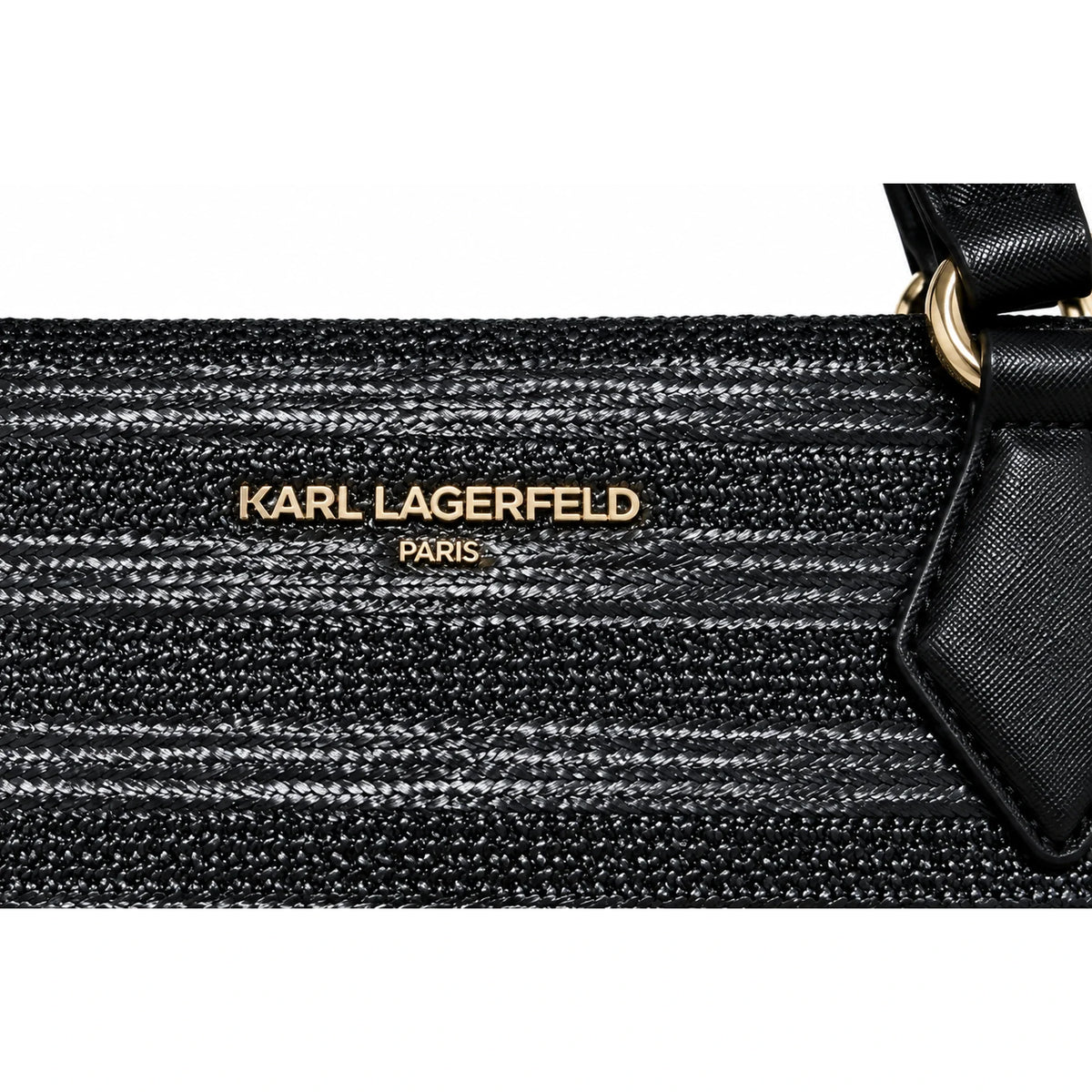 Karl Lagerfeld Paris black tote bag logo detail