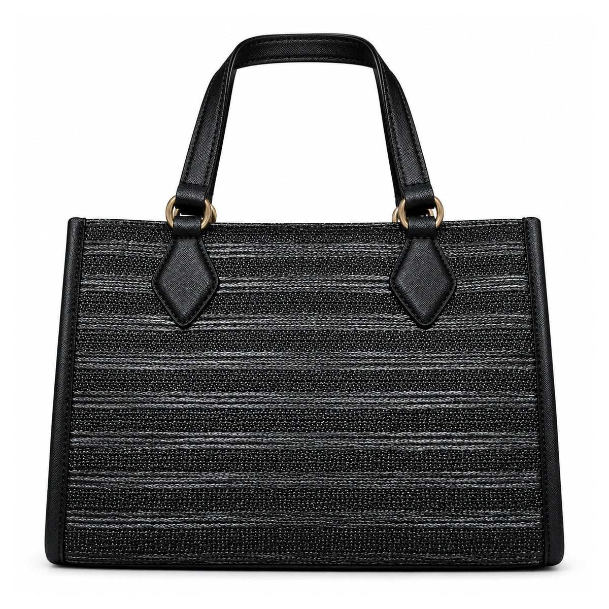 Karl Lagerfeld Paris black striped tote bag back