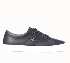 Ralph Lauren Janson II Nappa Leather Trainer Women -NAVY