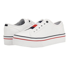 Tommy Hilfiger Balie Platform Leather Trainers Women - White
