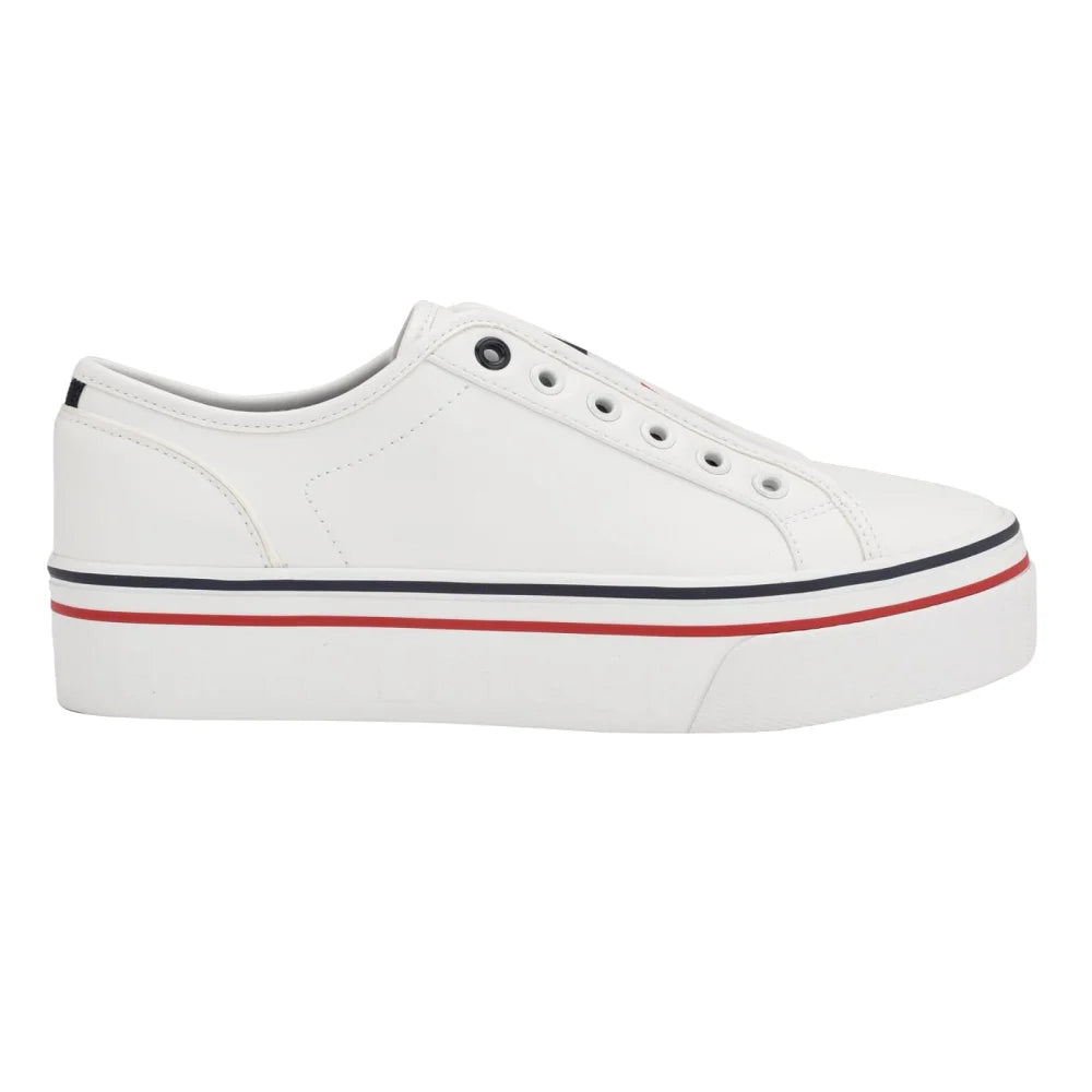 Tommy Hilfiger Balie Platform Leather Trainers Women - White