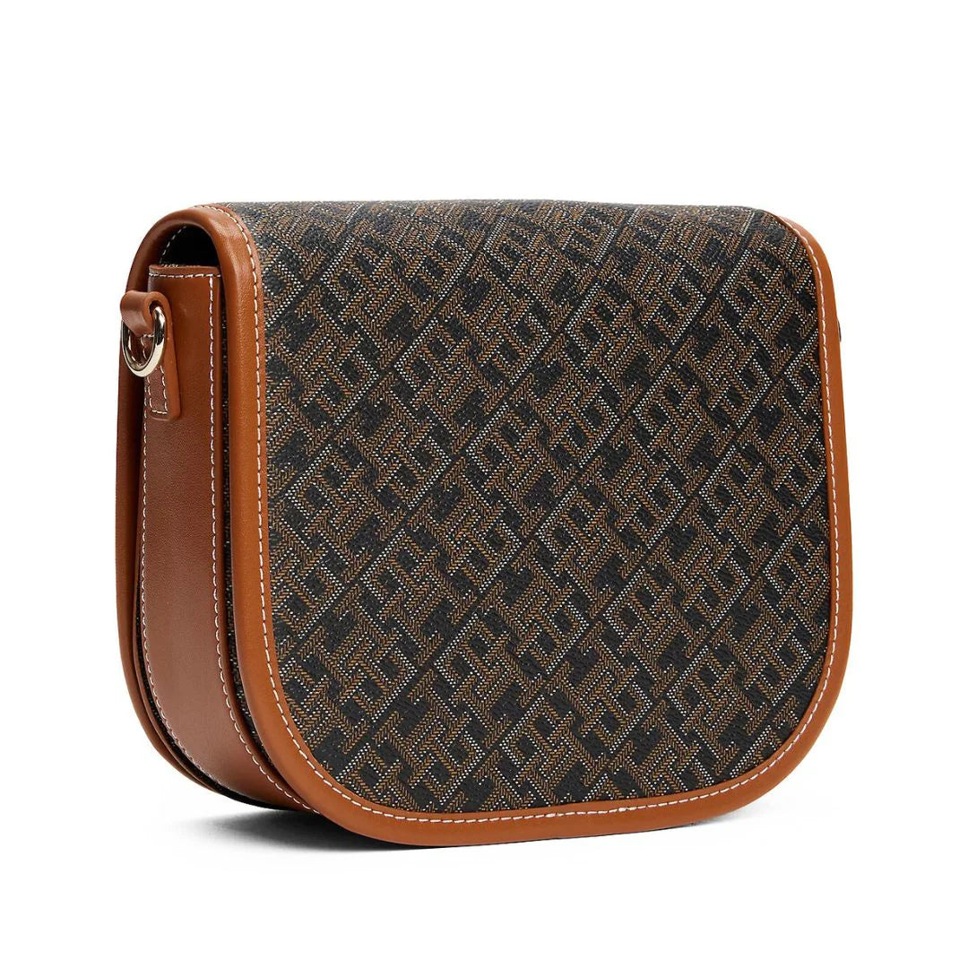 Tommy Hilfiger TH Monoplay Crossbody Saddle Bag - BRN