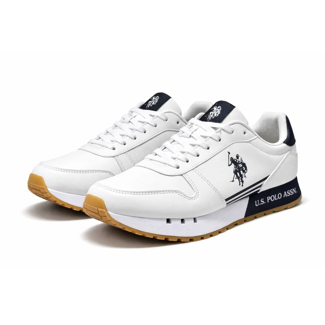 U.S. POLO ASSN. JAKE Leather Sneakers Men - WHT